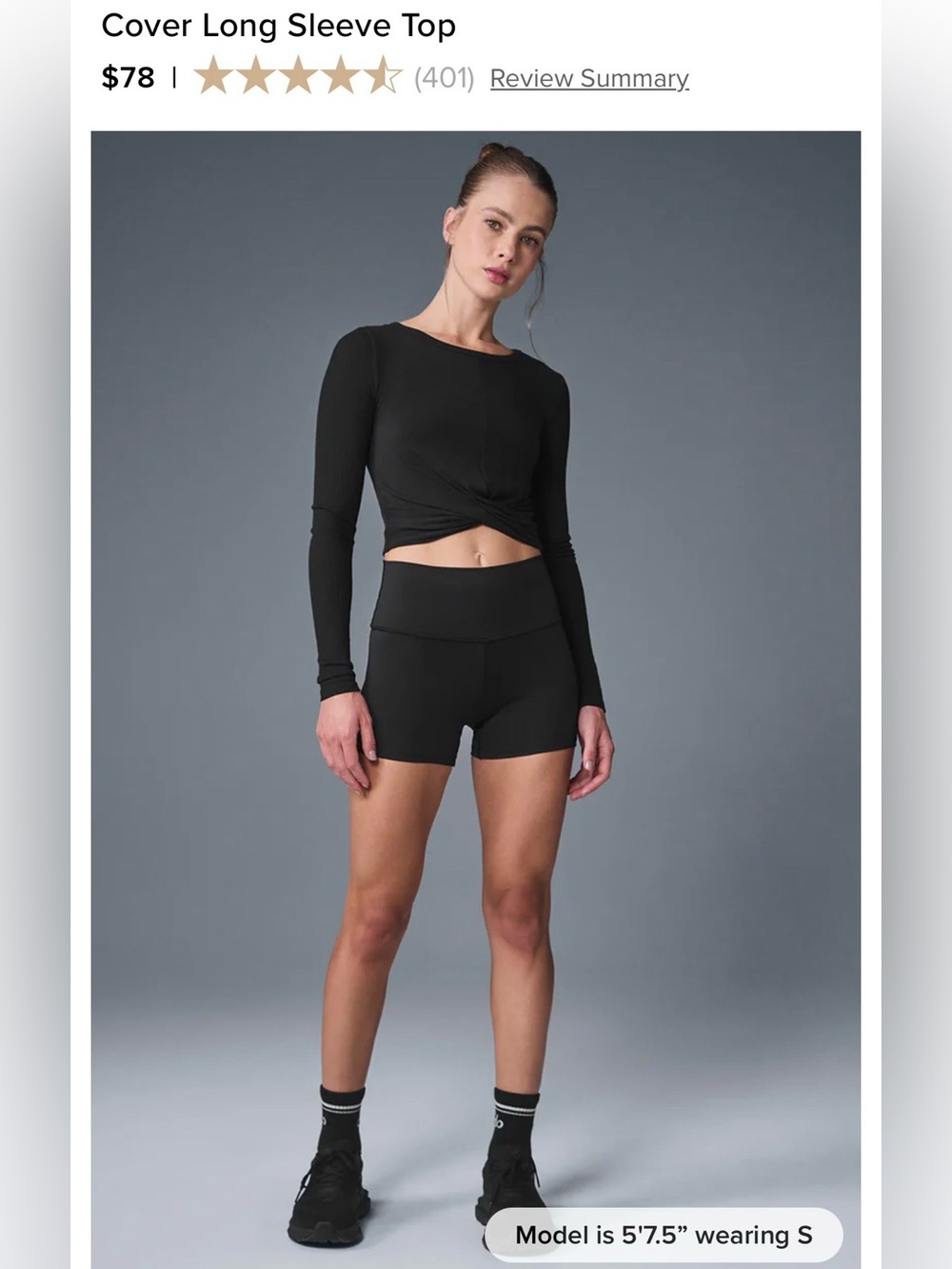 ALO YOGA Cover Long Sleeve Top, YELLOW NWT - Picture 3 of 5